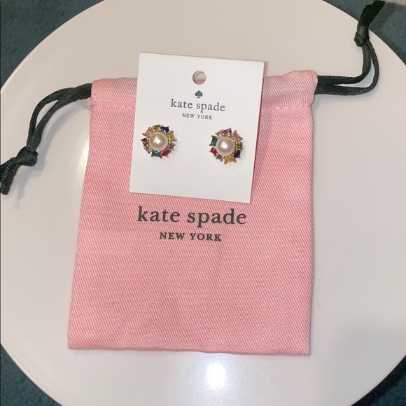 Kate Spade Multicolor Gem and Pearl Earrings - Picture 8 of 8